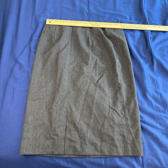 Pendleton Charcoal Gray Pencil Midi Skirt Women's 100% Virgin Wool Size 6 - Picture 2 of 5